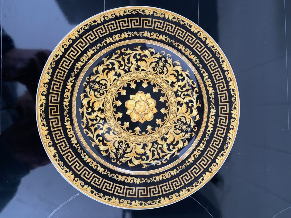 floralia gold bread butter plate